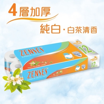 ZENSES 倩絲 4層壓花卷紙(原味)[12卷]