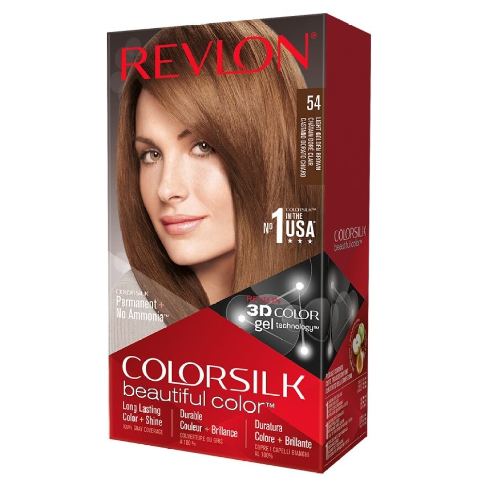 REVLON-COLORSILK COLOURSILK 54  LIGHT GOLDEN BROWN