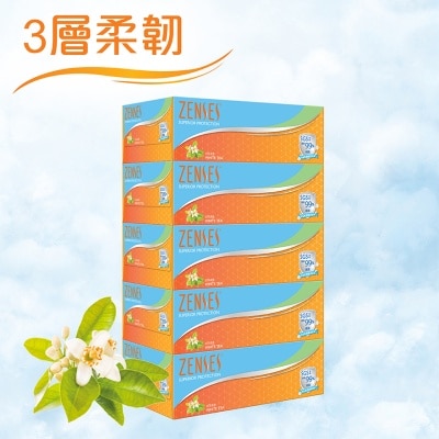 ZENSES 倩丝 亲肤3层盒装面纸 (白茶清香)[5盒]