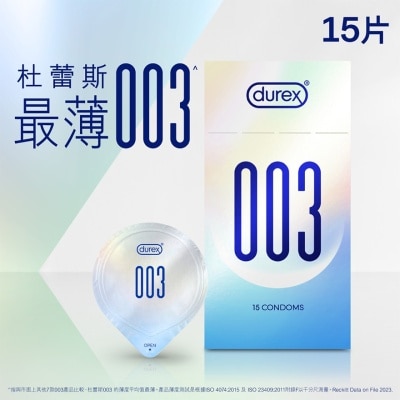 DUREX Durex 003 Condoms 15s