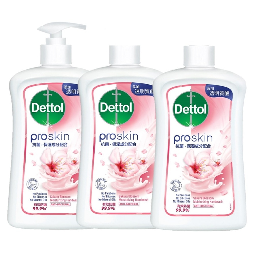 Dettol Proskin Sakura Blossom Skincare Moisturizing Handwash 500G Tripack