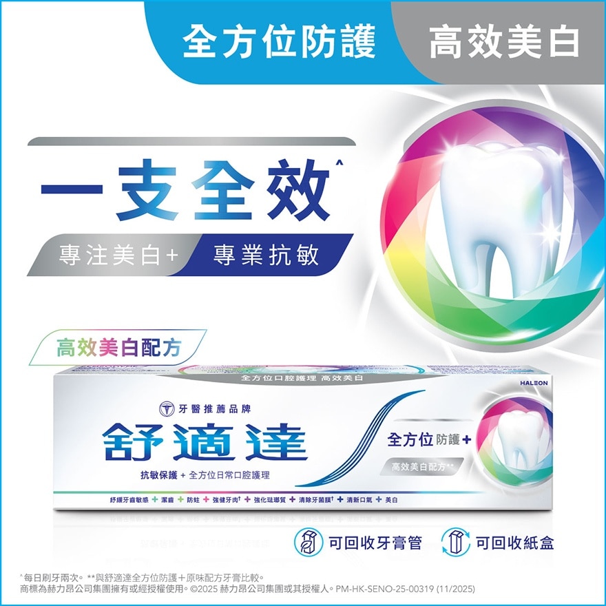 Sensodyne Complete Protection+ Whitening 100g