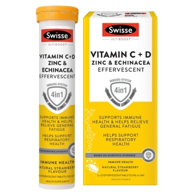 SWISSE - Swisse Ultiboost 維他命C D 鋅+紫錐菊泡騰片 40片