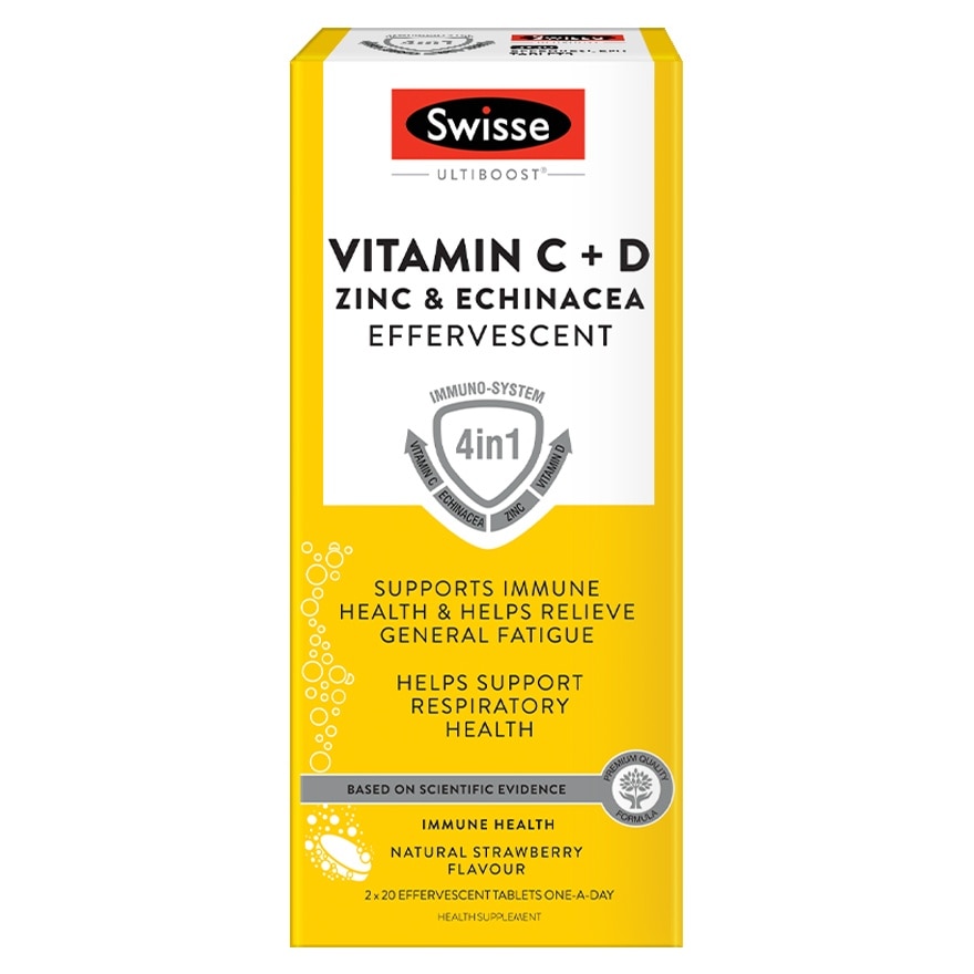 Swisse Ultiboost 維他命C D 鋅+紫錐菊泡騰片 40片