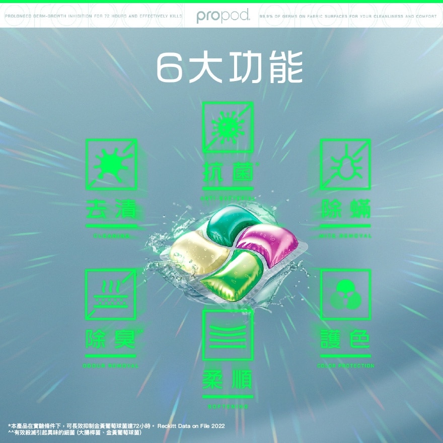 滴露 propod™ 全能抗菌洗衣旋珠 (森林淡香) 18顆