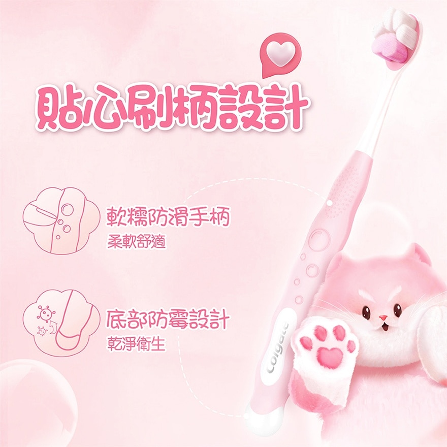 Cushion Clean Fluffy Paw Palm-shaped Soft Toothbrush for Pet Lover (Random Color Delivery)