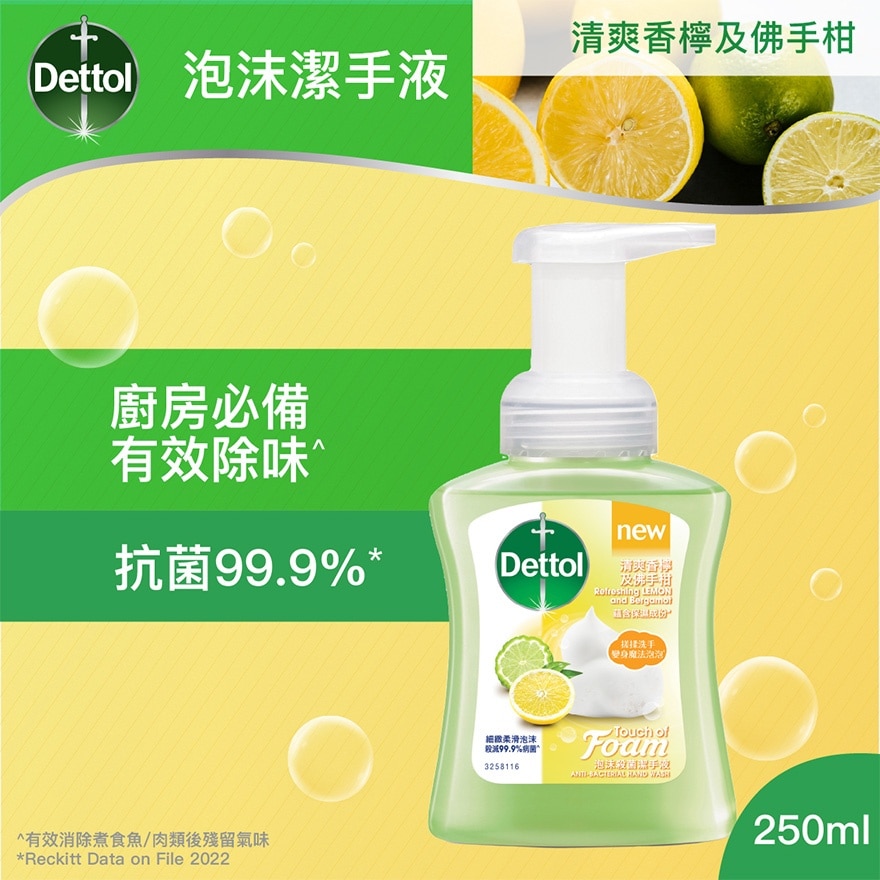 清爽香檸及佛手柑泡沫潔手液250ML