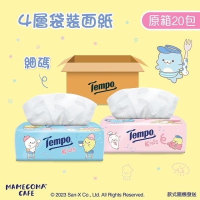 TEMPO Tempo Kids 4-ply Neutral Softpack Facial Tissue (full Case 20s)