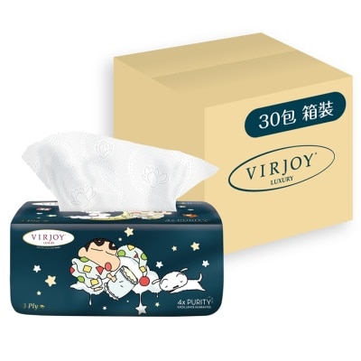 唯潔雅 - 唯潔雅極致綿柔三層壓花抽取式面紙 (天然無香)[原箱30包]