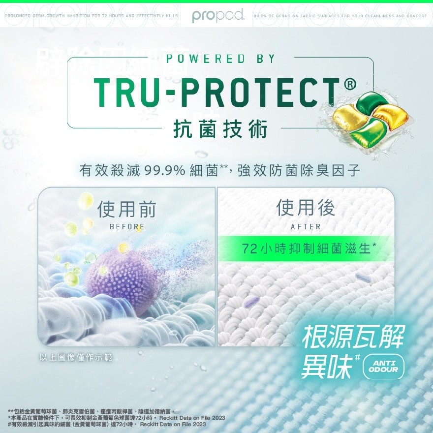 Dettol propod™ All in 1 Anti-bacterial Laundry Capsules (Citrus Rose) 56pcs