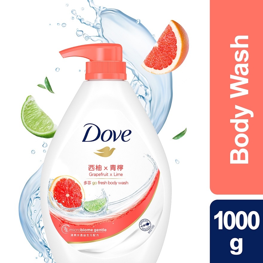 Dove Body Wash 1000g - Grapefruit & Lime