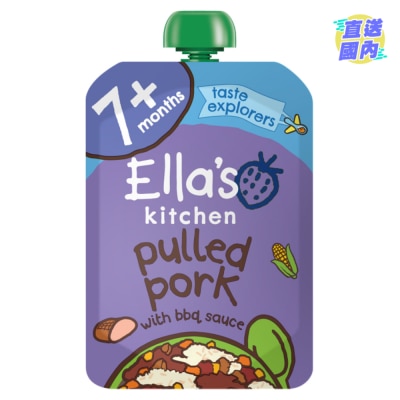 ELLA'S KITCHEN PUNCHY PULLED PORK WITH BARBEQUE SAUCE 130G