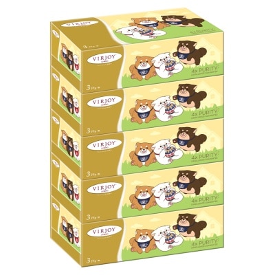 VIRJOY 唯潔雅 珍寶系列三層盒裝面紙[5盒] LINE FRIENDS  (新舊包裝隨機發送)