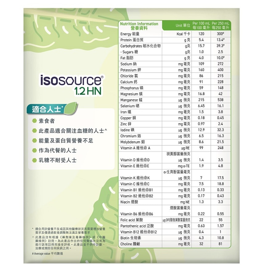 ISOSOURCE 1.2 HN VEGAN GIFT PACK 4 X 250ml