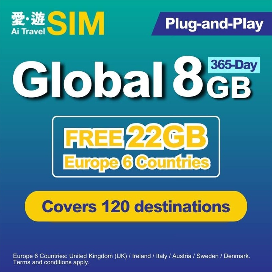 365-DAY GLOBAL 8GB