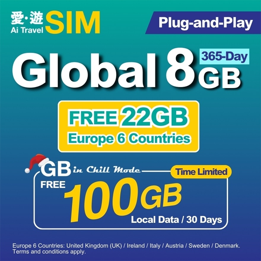365日环球8GB (限时送100GB本地数据)