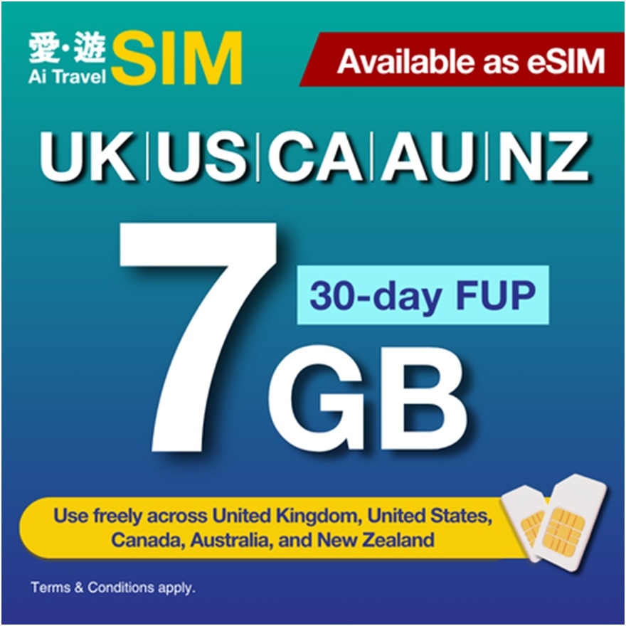 30-DAY UK US CA AU NZ FUP 7GB