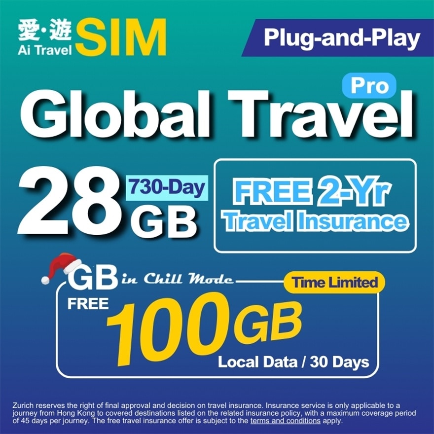 730日世界樂遊寶28GB (限時送100GB本地數據)