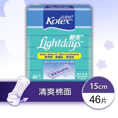 KOTEX - KOTEX LIGHTDAYS PTY REG N 46s