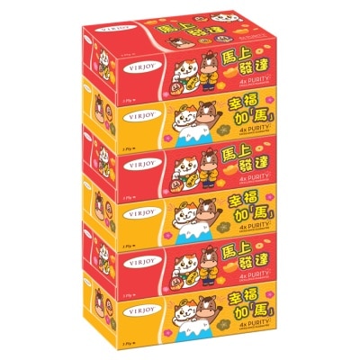 VIRJOY 唯洁雅三层盒装面纸6盒装- 马年贺年版