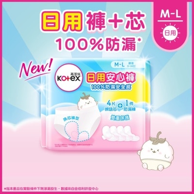 高潔絲 - 高潔絲日用安心褲M-L (1件防漏褲 + 4片瞬吸芯)