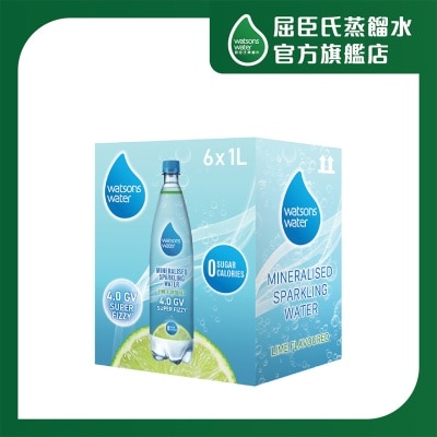 屈臣氏 - 礦物質有氣水 (青檸味) 1L (6支)