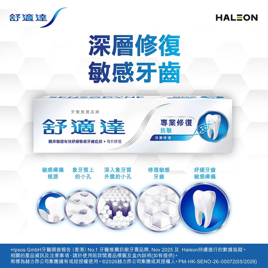 舒適達專業修復抗敏牙膏2支送Toy Story限量版縮骨傘