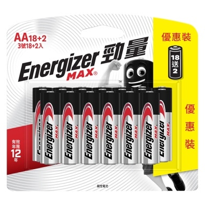 ENERGIZER - 勁量鹼性電芯 AA 18 粒裝
