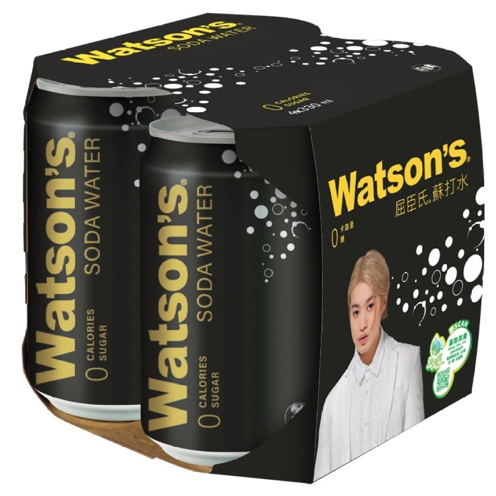 Watson Soda water  4cans (330ml)