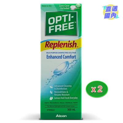 ALCON Alcon Opti-Free Replenish Multi-Purpose Disinfecting Solution 300ml x 2 Bottles