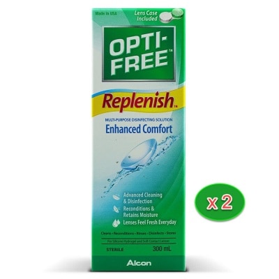 ALCON OPTI-FREE® RepleniSH® 300ml 两支装隐形眼镜护理药水