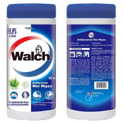 WALCH Walch Antibacterial Wet Wipes 40 pcs