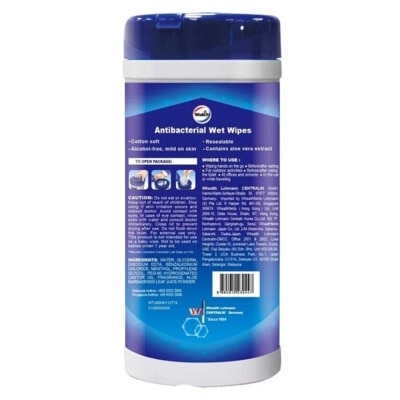 WALCH Walch Antibacterial Wet Wipes  Aloe 40wipes  (BUTTERBEAR packaging dispatched randomly)