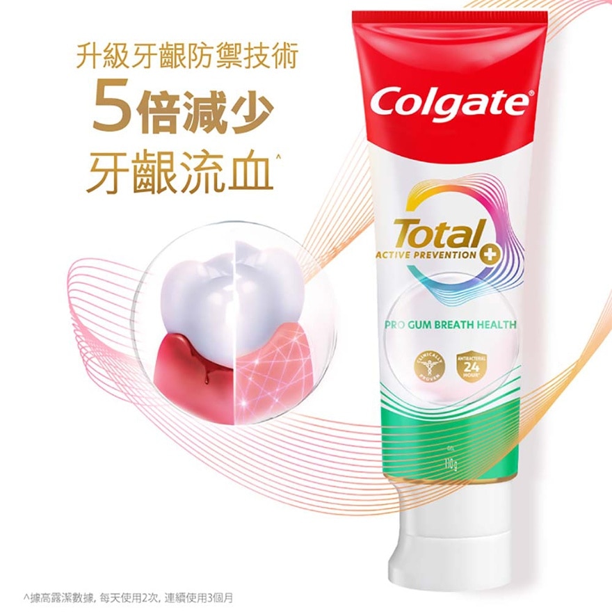 Total Pro Breath Health Reduce Gum Bleeding & Fight Bad Breath Toothpaste (Old or New Packaging Random Delivery)