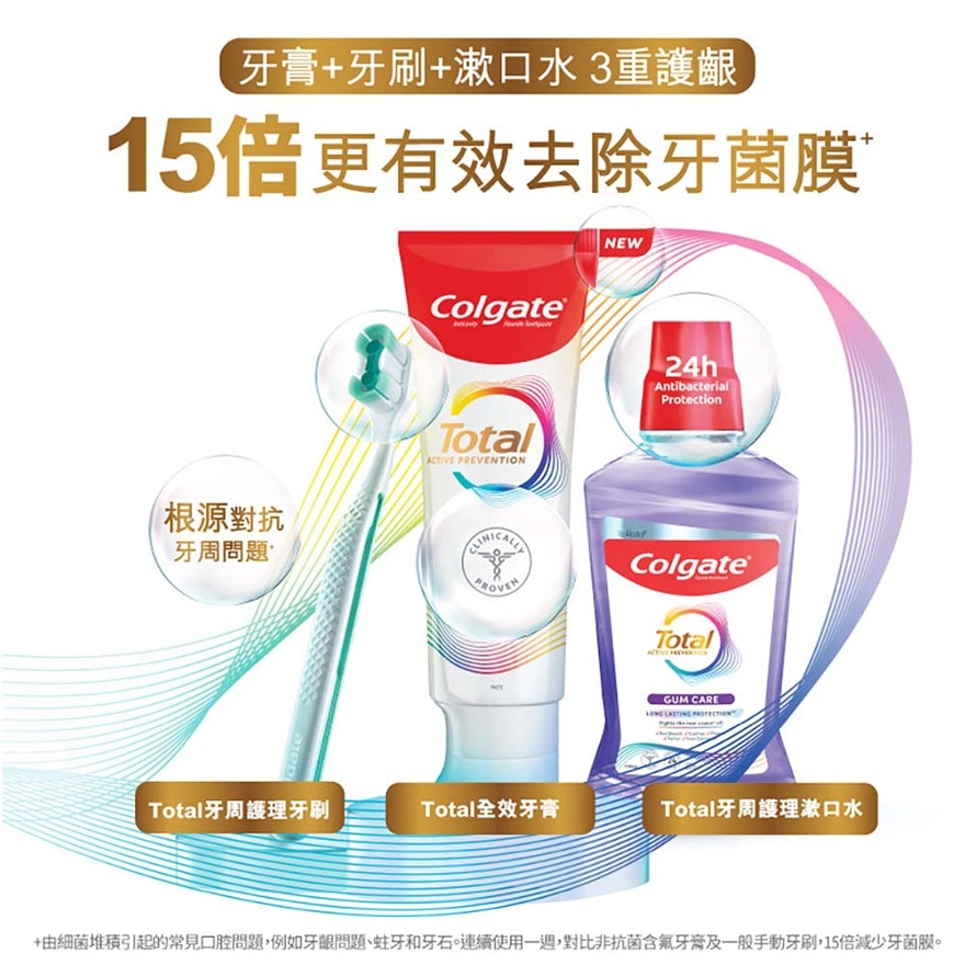 Total Pro Gum Health Whitening Reduce Gum Bleeding & Fight Bad Breath Toothpaste (Old or New Packaging Random Delivery)
