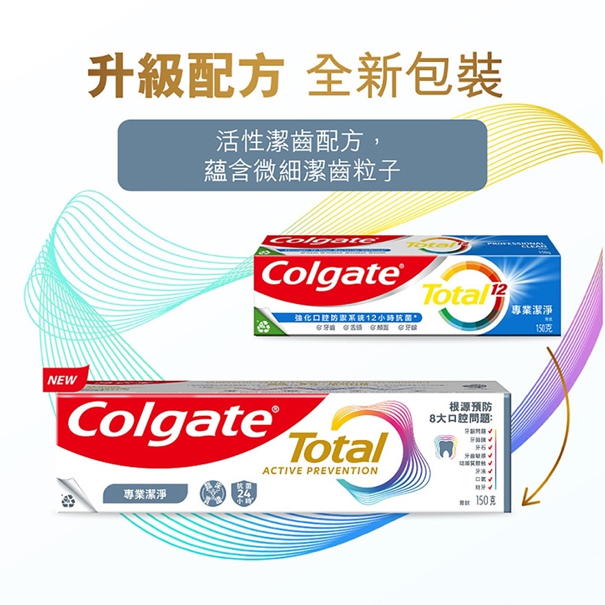 Total Professional Clean 12 hours Antibacterial Toothpaste (Old or New Packaging Random Delivery)