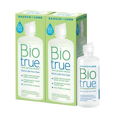 BAUSCH & LOMB 博士倫Biotrue 多功能隱形眼鏡藥水 (300毫克孖裝)