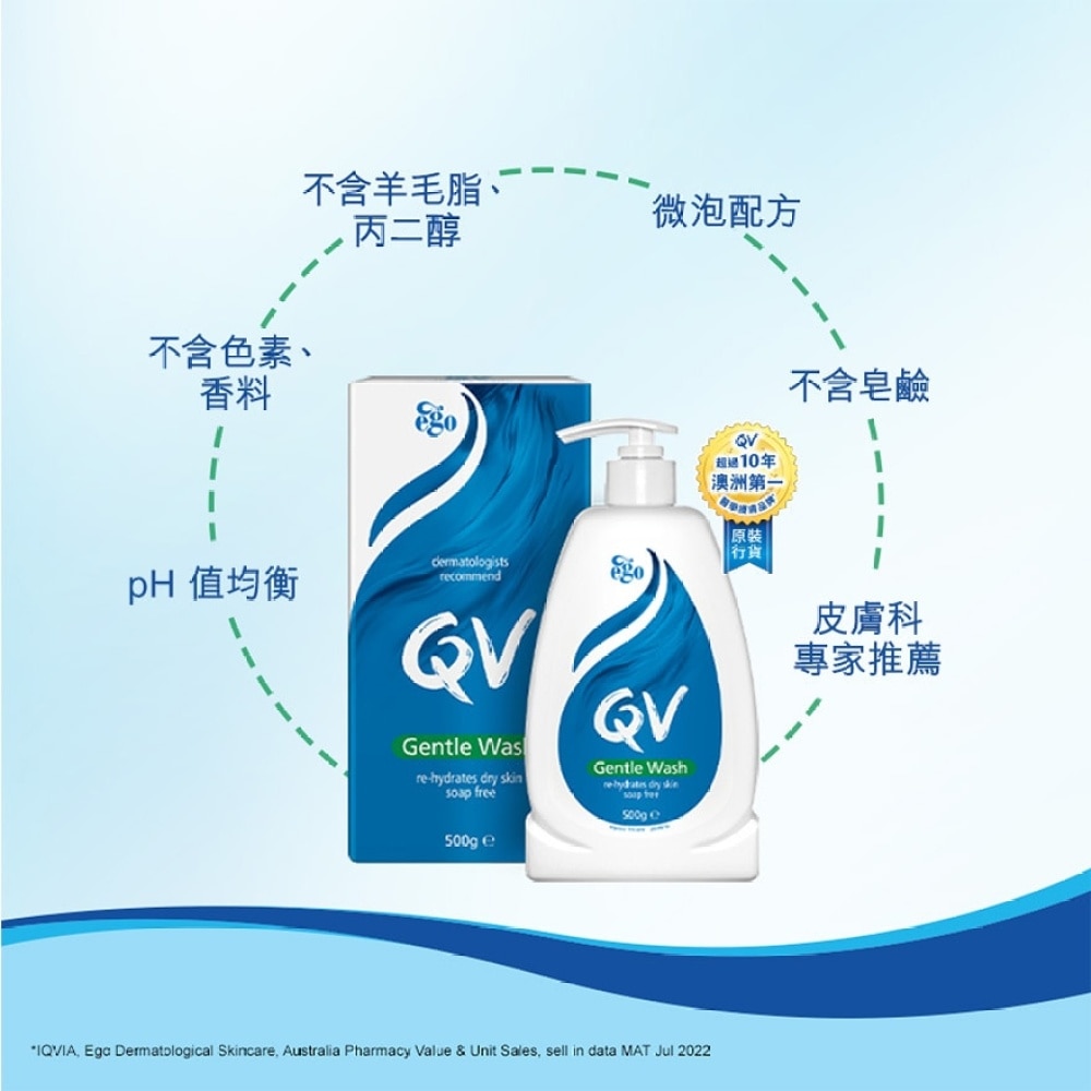 QV GENTLE WASH 500G