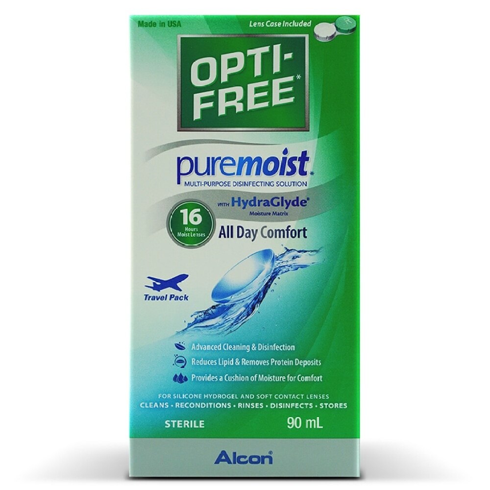 ALCON OPTI-FREE® PureMoist® Multi-Purpose Disinfecting Solution 90ml ...