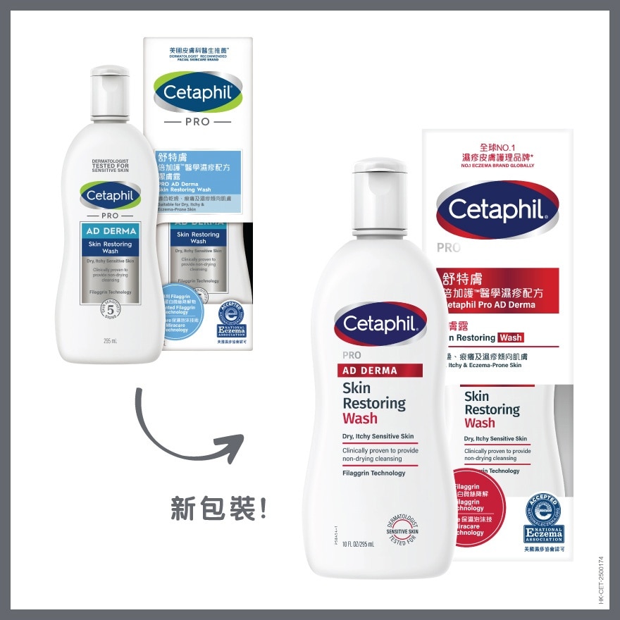 舒特膚倍加護醫學濕疹配方 – 潔膚露 295ml (新舊裝隨機發放)