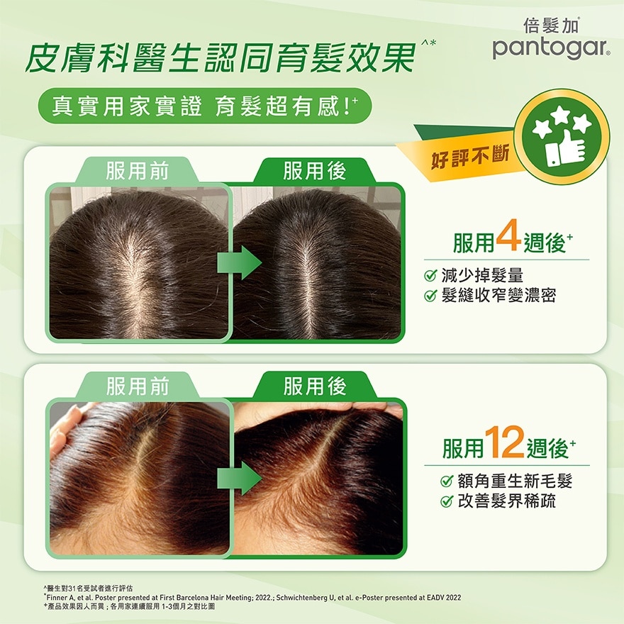 Pantogar 倍髮加育髮膠囊 90粒