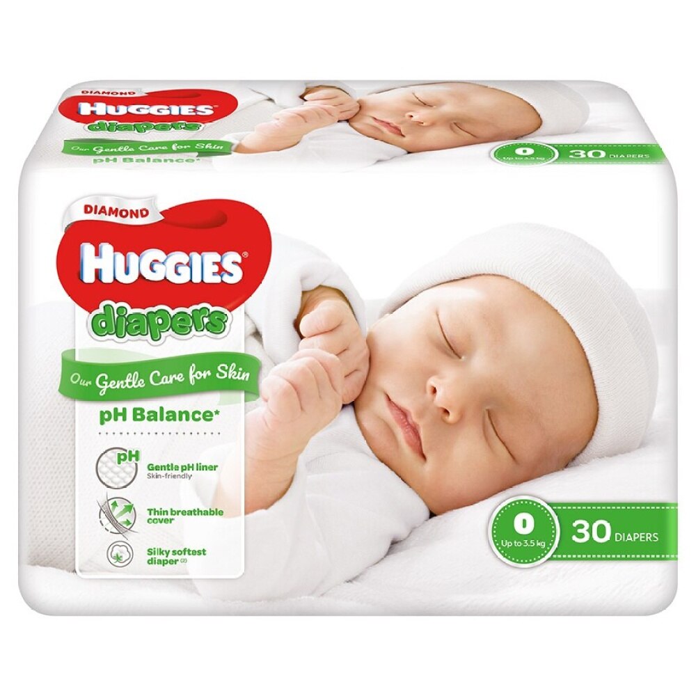 HUGGIES DIAMOND DIAPER ZERO 30's image