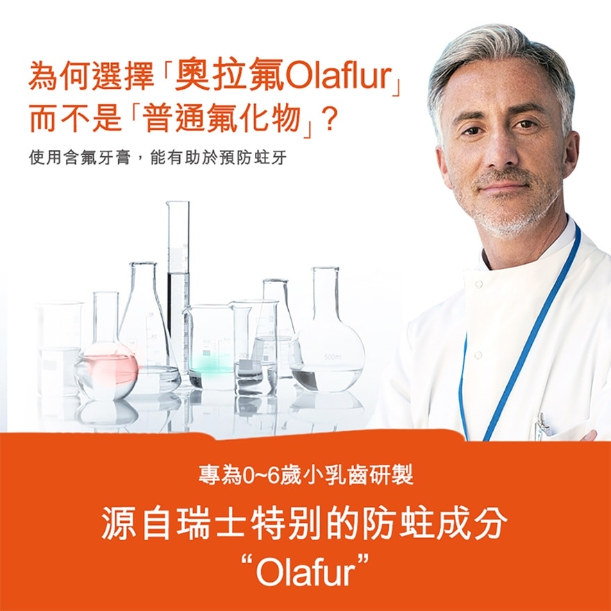 elmex - 0-6歲兒童牙膏 #Olaflur專利 #無糖 #瑞士NO1 #ADA建議從乳齒就使用含氟牙膏 #歐洲牙醫推薦 #歐洲進口 #不辣口 #含氟 #防蛀牙膏 #幼兒牙膏