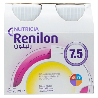 NUTRICIA RENILON 肾宜康 7.5 肾病人士（洗肾中）专用营养品 125毫升 （杏脯味） X 4