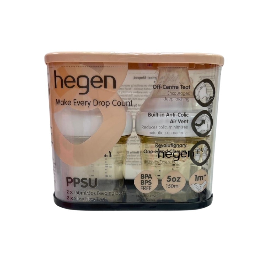 PCTO™ PPSU多功能寬口奶瓶 150ml / 5oz (2支裝) 白色