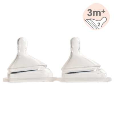 HEGEN 防脹氣智慧奶嘴 (中速，2個裝)