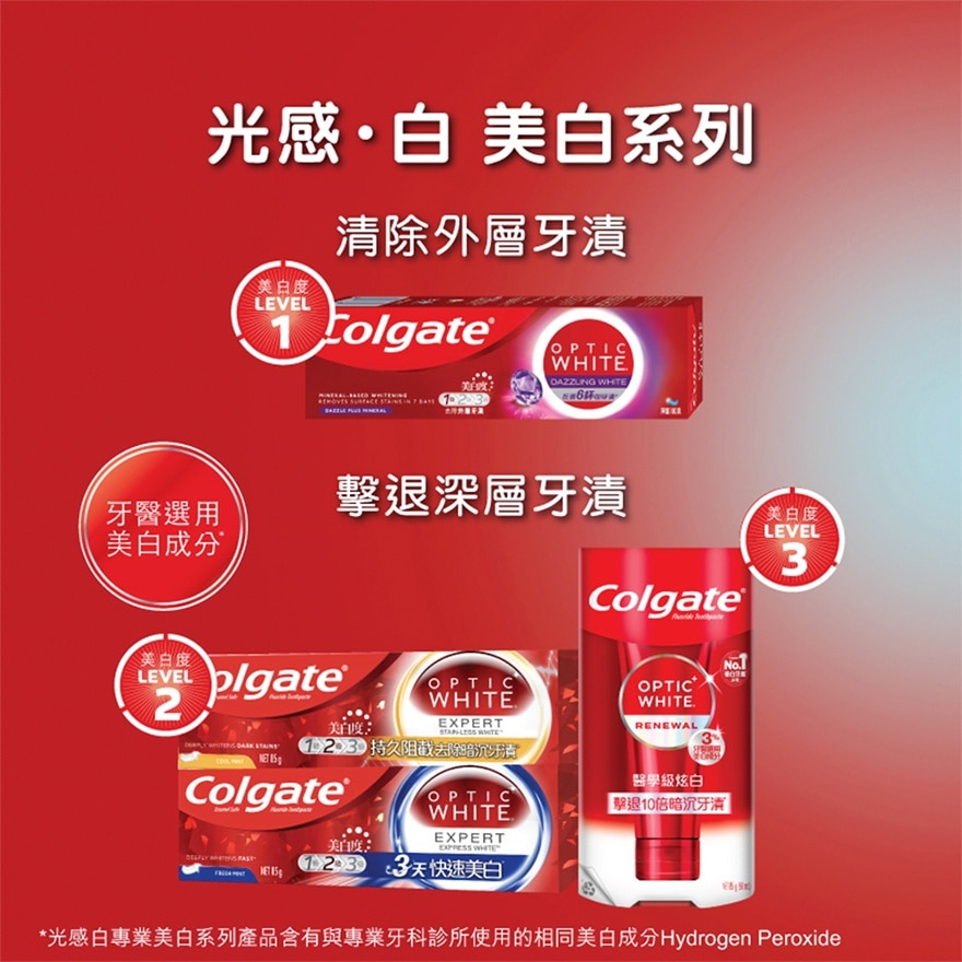 高露洁光感白轻悦薄荷牙膏100g