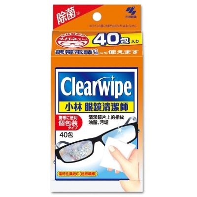 KOBAYASHI CLEARWIPE LENS CLEANING WET TISSUE 40P