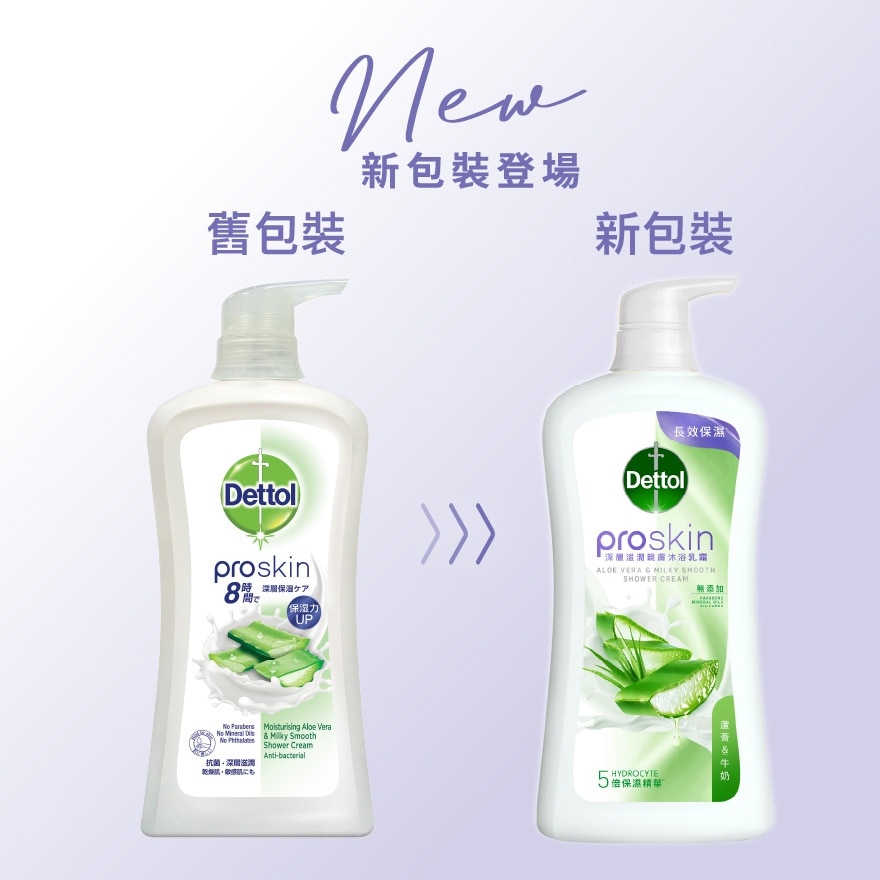 滴露ProSkin深層滋潤親膚沐浴乳霜 滋潤蘆薈及牛奶醇香950克