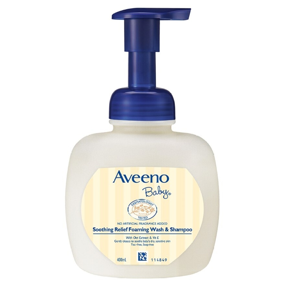 Aveeno® Baby 嬰兒舒緩滋養2合1泡沫沐浴洗髮露